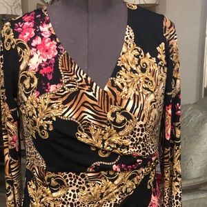 NWT Thalia Sodi Animal print sheath Size L
